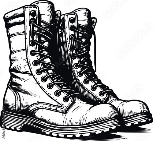 Monochrome Cosmonaut Boot Icon Concept Vector Illustration Design Silhouette Style