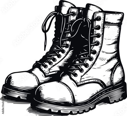 Monochrome Cosmonaut Boot Icon Concept Vector Illustration Design Silhouette Style