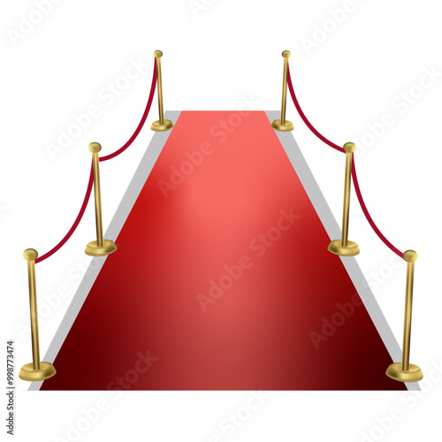 Red carpet on transparent background