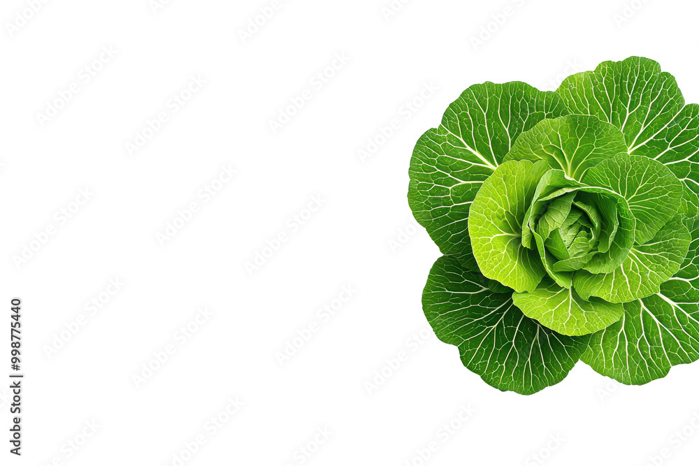 Fresh green lettuce with vibrant leaves isolated on transparent background. Fresh green lettuce with vibrant leaves isolated on transparent background.