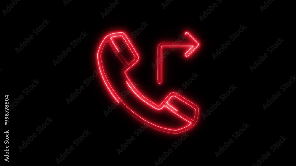 Outgoing Call Outline Icon in HD Video Neon Animation – Communication and Technology Symbol with Dynamic Glow on Black Background Outgoing Call Outline Icon in HD Video Neon Animation – Communication and Technology Symbol with Dynamic Glow on Black Background