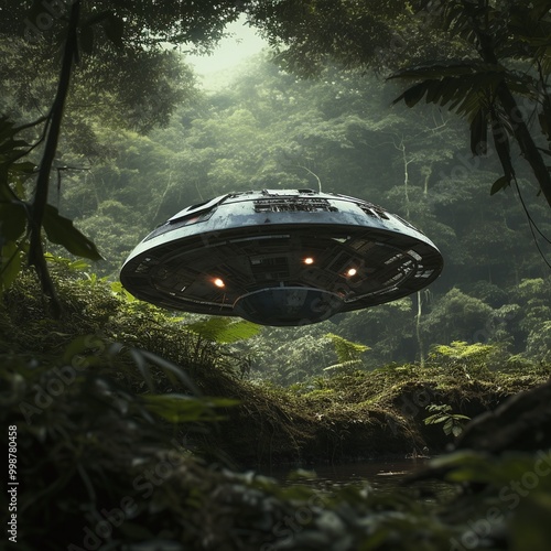 ufo in the forest photo