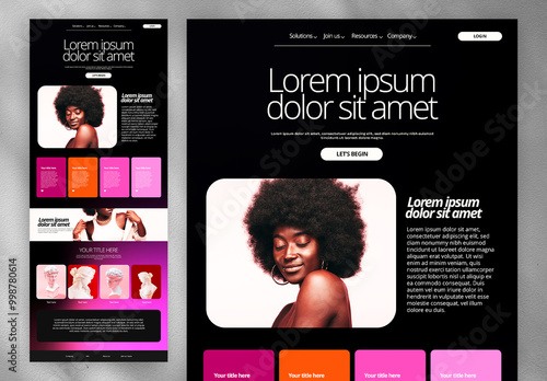 Modern Web Landing Page Layout