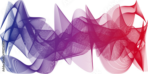 abstract blue wave line on the white background image unique pattern graphics element modern summer creative gradient effect on the line vector illustration futuristic technological canvas template