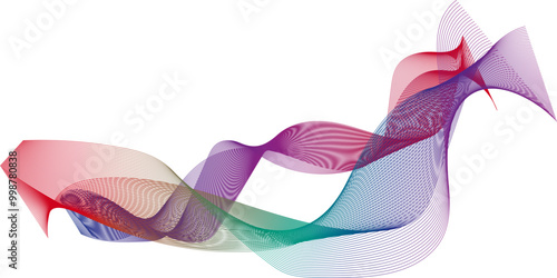 abstract blue wave line on the white background image unique pattern graphics element modern summer creative gradient effect on the line vector illustration futuristic technological canvas template