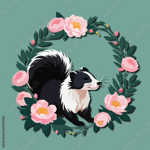 Badger Blooms Wreath