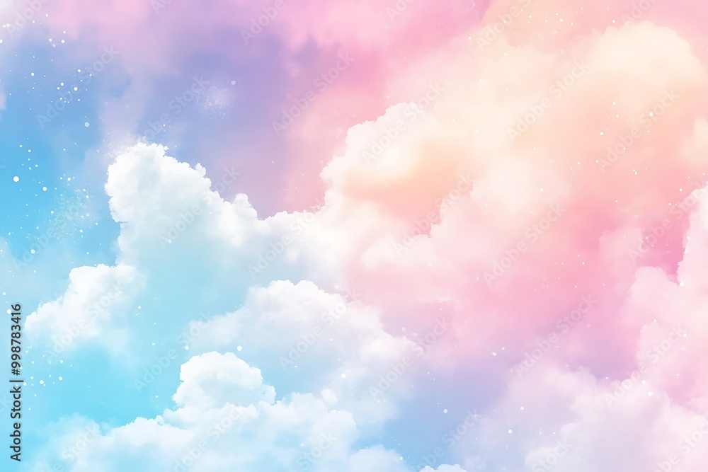 Dreamy pastel colored cloud background illustration, generative ai Dreamy pastel colored cloud background illustration, generative ai