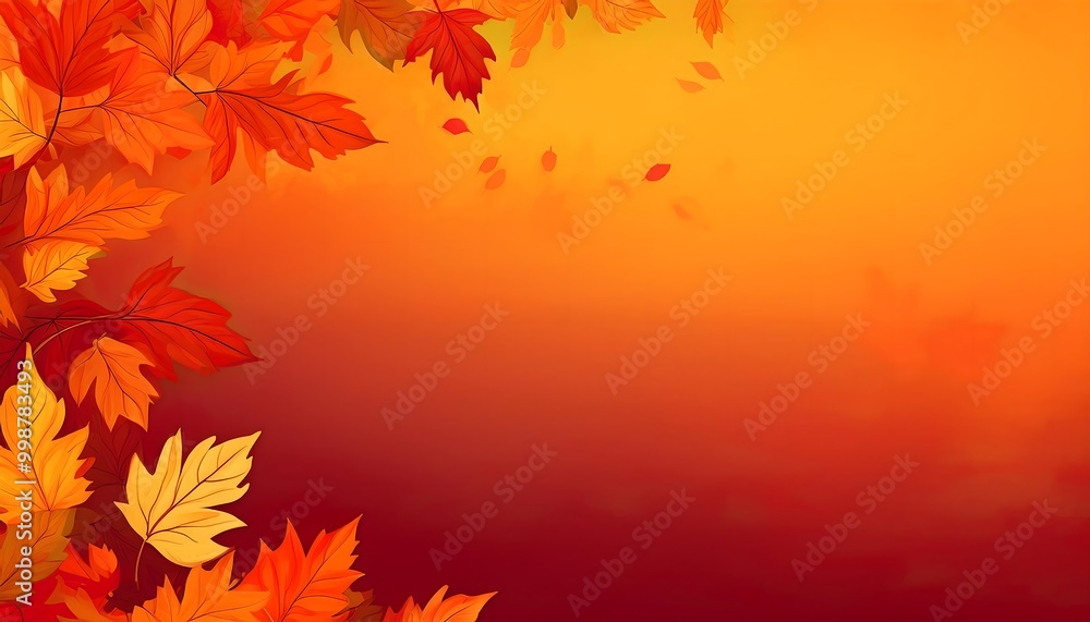 A vibrant tapestry of autumn leaves transitions into warm gradient hues, celebrating the beauty of falls colors in a serene layout. Generative AI A vibrant tapestry of autumn leaves transitions into warm gradient hues, celebrating the beauty of falls colors in a serene layout. Generative AI