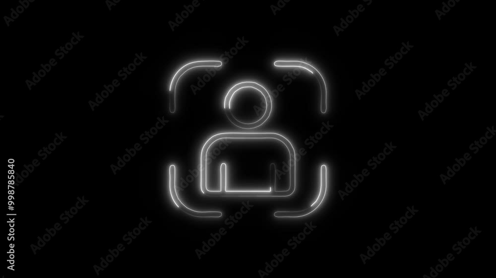User Outline Icon in HD Video Neon Animation – Technology and Profile Symbol with Dynamic Glow on Black Background User Outline Icon in HD Video Neon Animation – Technology and Profile Symbol with Dynamic Glow on Black Background