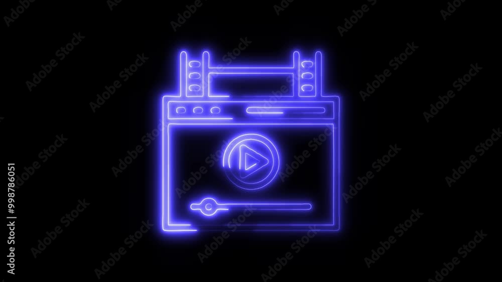 Video Production Outline Icon in HD Video Neon Animation – Cinematography and Filmmaking Symbol with Dynamic Glow on Black Background Video Production Outline Icon in HD Video Neon Animation – Cinematography and Filmmaking Symbol with Dynamic Glow on Black Background
