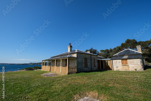 Keeper cottages near Hornby Lighthouse at South Head, New South Wales, Australia photo