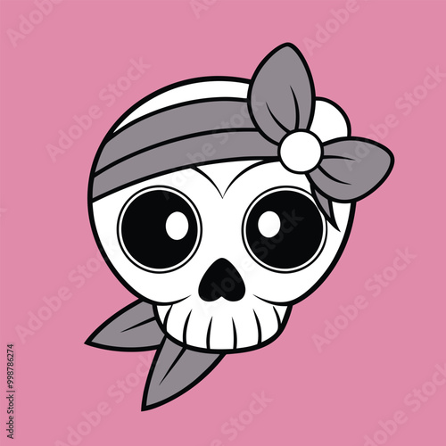 Skull and Knife Vector Art.