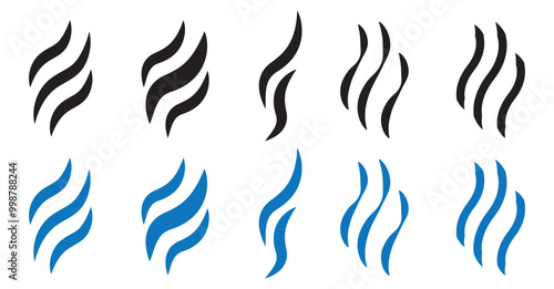 Smoke icon vector set. Steam symbol vecotor illustration. photo