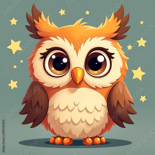 Tiny Owl with Big Eyes A Fantasy Art Delight photo