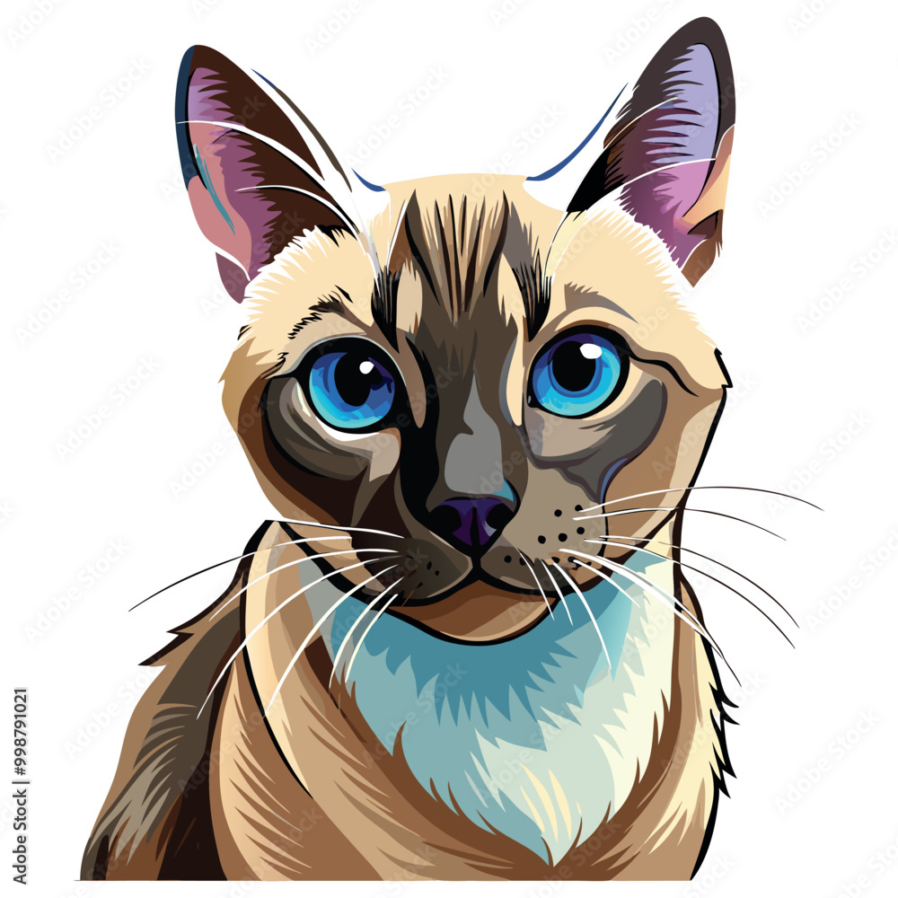 Fototapeta premium Pet cat vector image illustration and artwork
