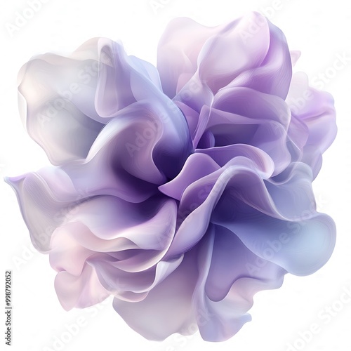 An abstract vision of lilac and periwinkle creates ethereal elegance