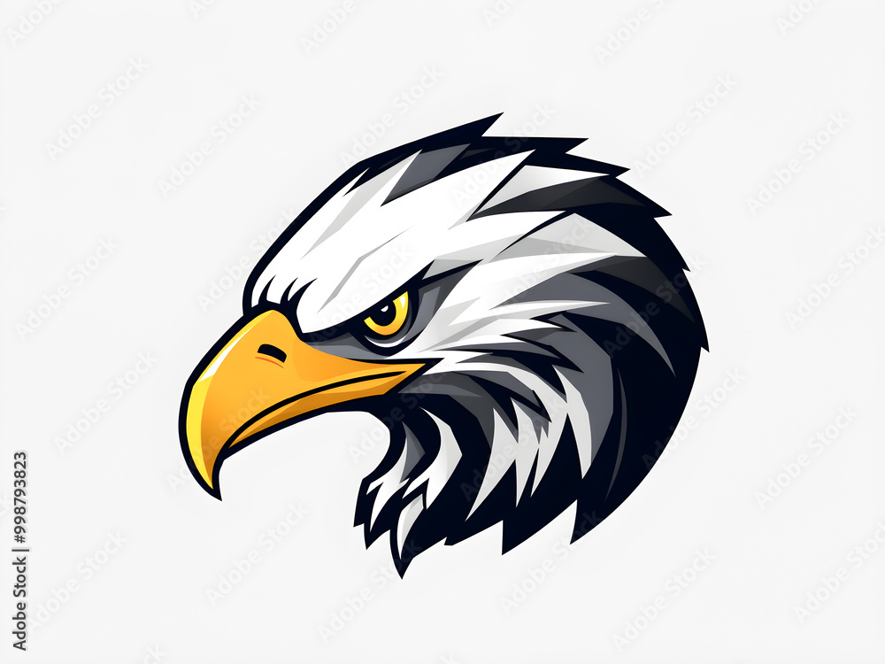 Eagle head vector illustration on white background. Head of an american eagle. Eagle head vector illustration on white background. Head of an american eagle.