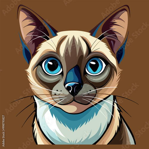 Pet cat vector image illustration and artwork