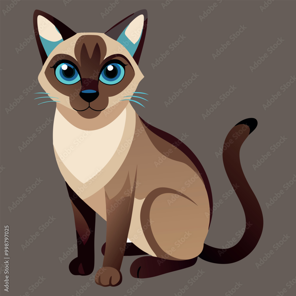 Obraz premium Pet cat vector image illustration and artwork