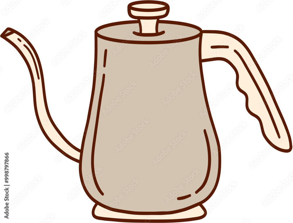Obraz premium Lined Pour Over Gooseneck Kettle