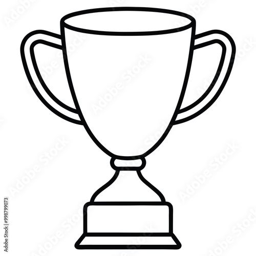 trophy cup isolated on white