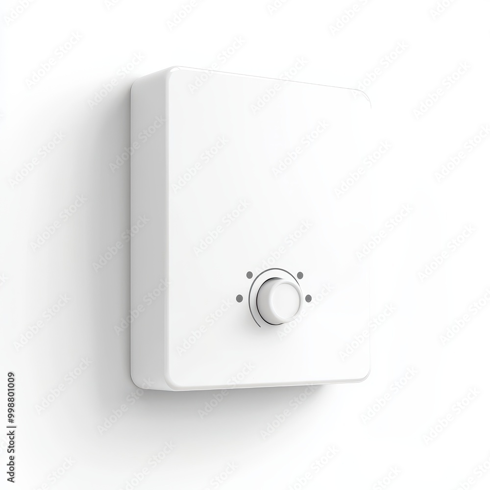 Modern White Carbon Monoxide Detector on Wall Modern White Carbon Monoxide Detector on Wall