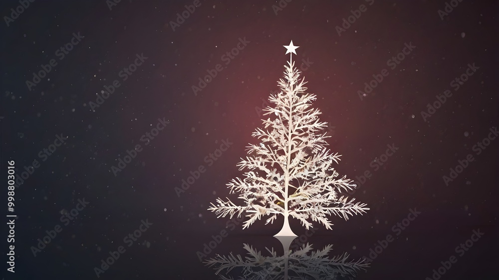 Stylized and luminous Christmas tree in white on a dark background with a soft gradient, Christmas tree, star, starry, snow, winter, festive, Christmas, minimalist, elegant, starry night, lighting Stylized and luminous Christmas tree in white on a dark background with a soft gradient, Christmas tree, star, starry, snow, winter, festive, Christmas, minimalist, elegant, starry night, lighting