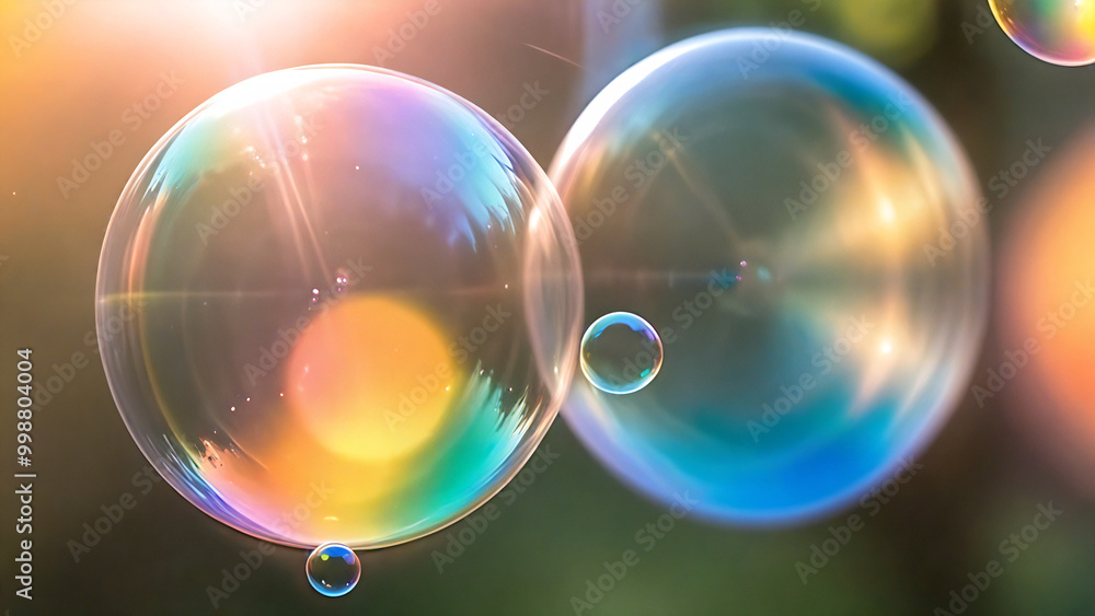 closeup of colorful soap bubbles, blurred background closeup of colorful soap bubbles, blurred background