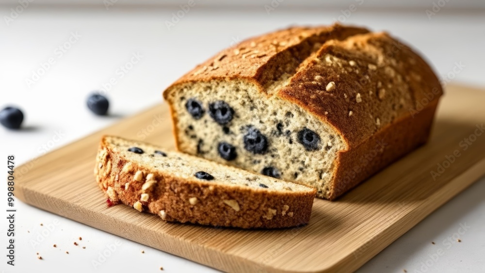 Delicious blueberry loaf freshly baked and ready to enjoy Delicious blueberry loaf freshly baked and ready to enjoy