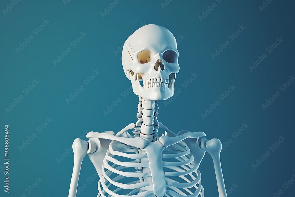 Human Skeleton with Ribcage and Skull Human Skeleton with Ribcage and Skull