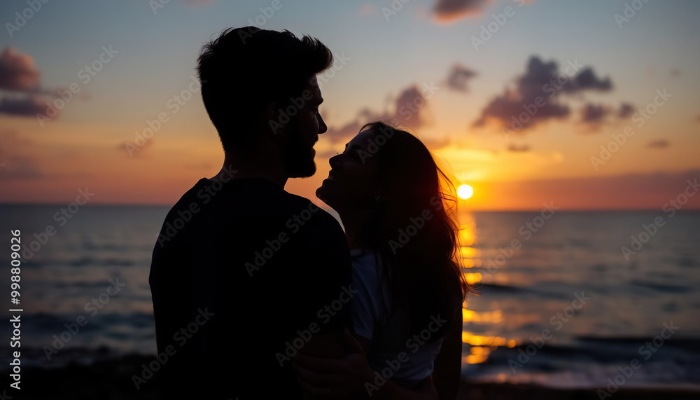 Fototapeta premium couple on the beach