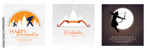 Dussehra wishing post design background , vector	