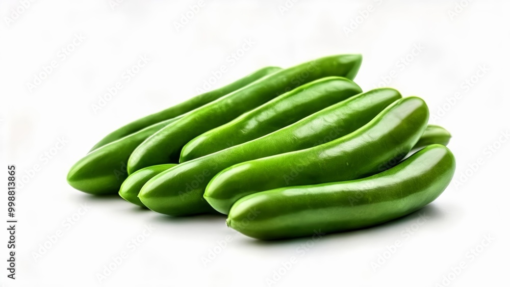 Fresh vibrant green bell peppers ready for culinary adventures Fresh vibrant green bell peppers ready for culinary adventures