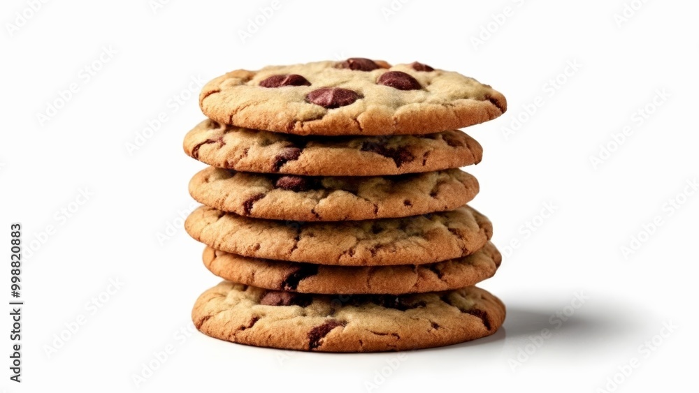 Deliciously stacked chocolate chip cookies Deliciously stacked chocolate chip cookies