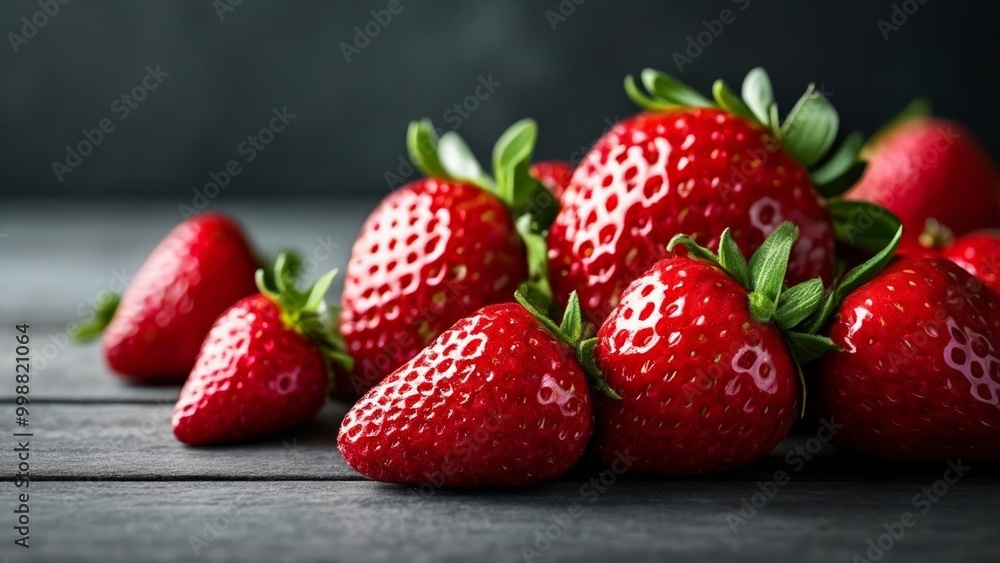 Fresh and juicy strawberries ready to be enjoyed Fresh and juicy strawberries ready to be enjoyed