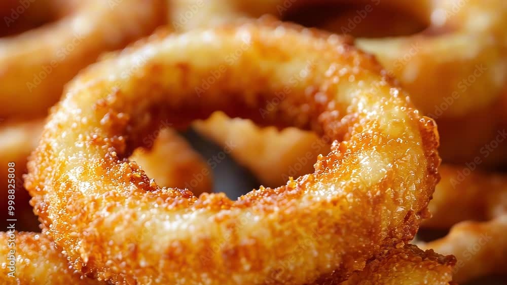 Close up of Crispy Onion Rings Close up of Crispy Onion Rings