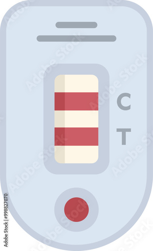 Simple graphic showing a positive result for a covid 19 antigen rapid test
