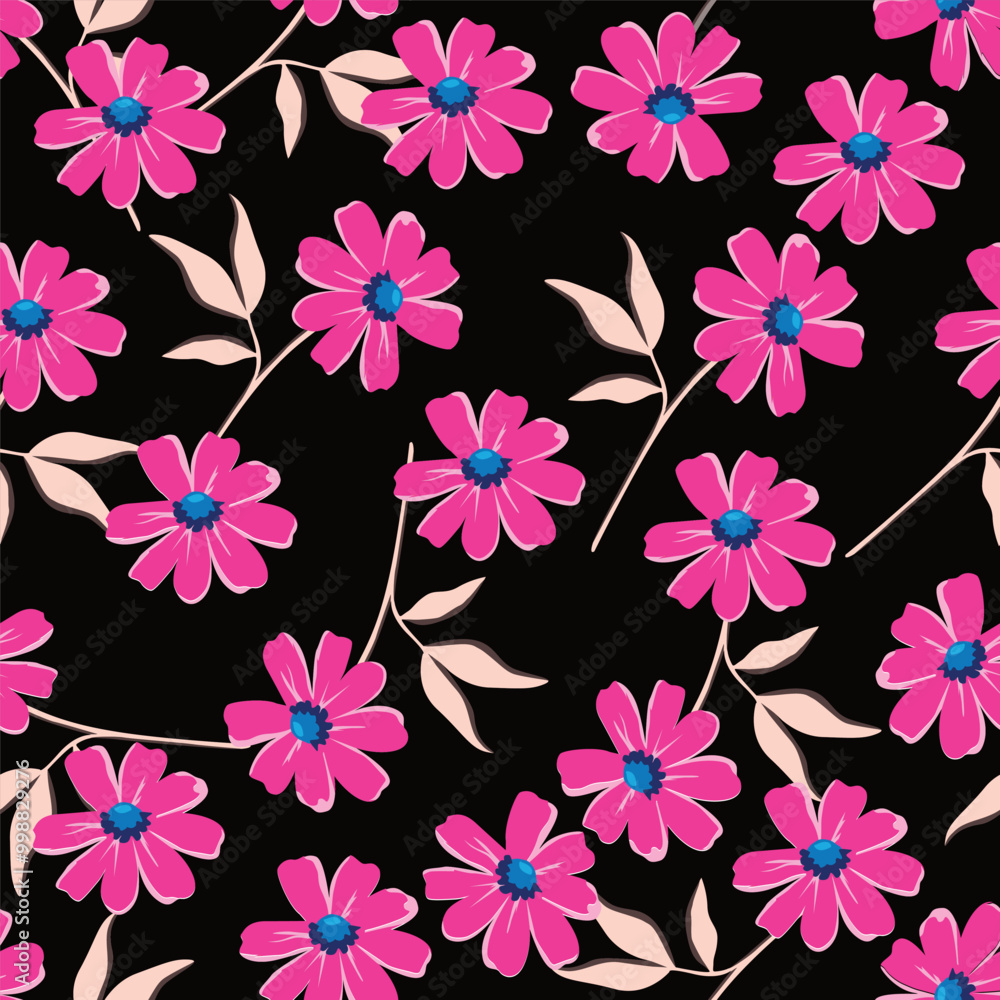 Abstract Digital Hand Drawn Seamless floral pattern background. ready for print digital flower textile allover design Abstract Digital Hand Drawn Seamless floral pattern background. ready for print digital flower textile allover design