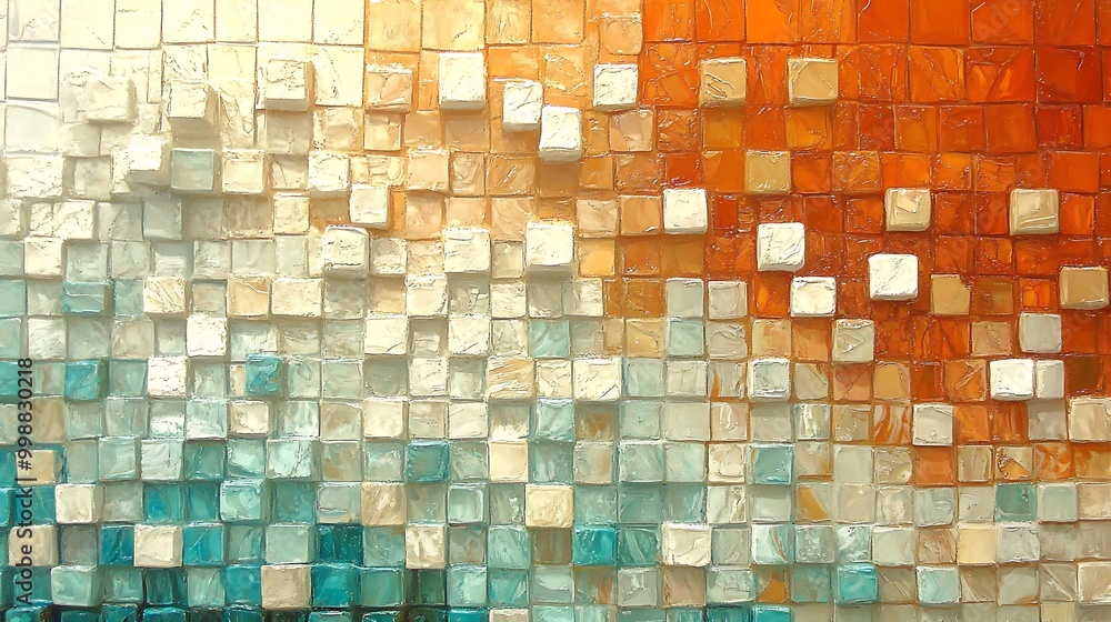 Fototapeta premium Abstract 3D Cube Art Collection: Geometric Designs, Textures, and Colorful Patterns