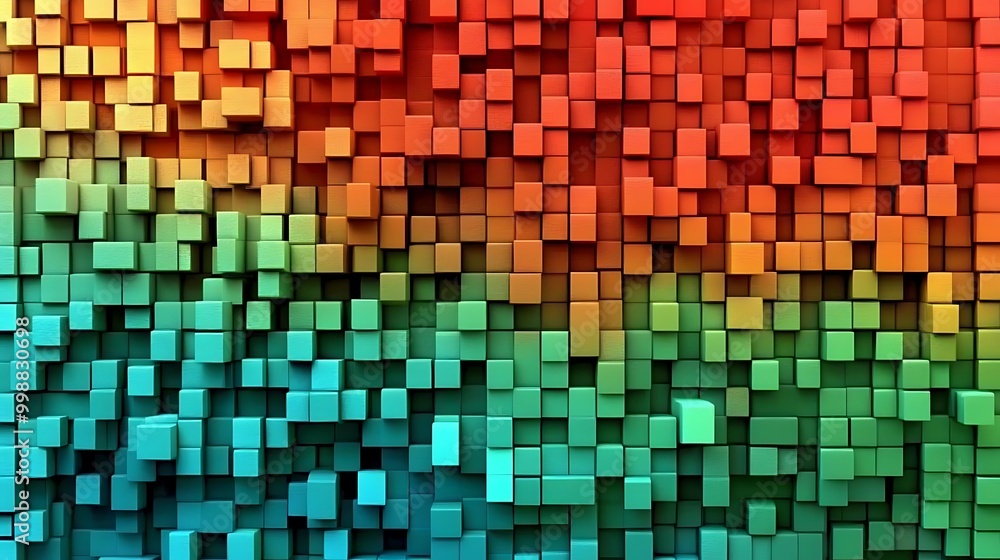 Abstract 3D Cube Art Collection: Geometric Designs, Textures, and Colorful Patterns