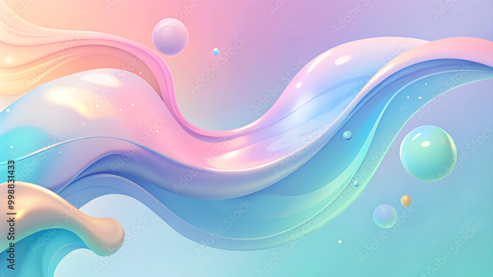 Fototapeta premium Abstract fluid motion pastel soft color, colorful abstract pattern wave