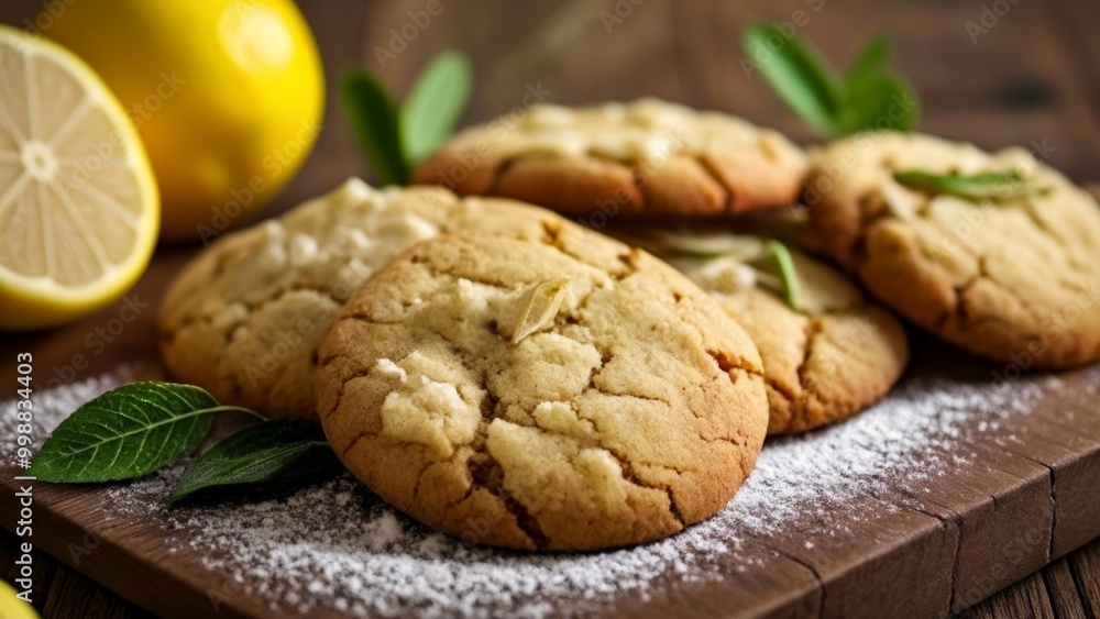 Delicious lemon cookies fresh from the oven Delicious lemon cookies fresh from the oven