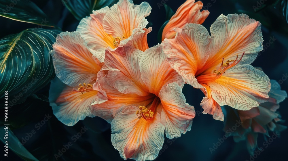 Soft Orange and Pink Flowers in Soft Light Soft Orange and Pink Flowers in Soft Light