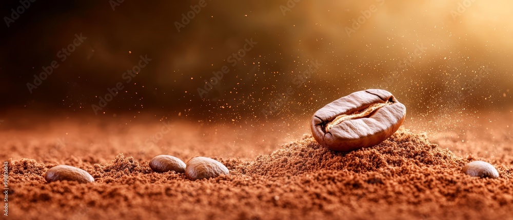 A slice of bread atop a mound of sand, near three seashells on the beach A slice of bread atop a mound of sand, near three seashells on the beach