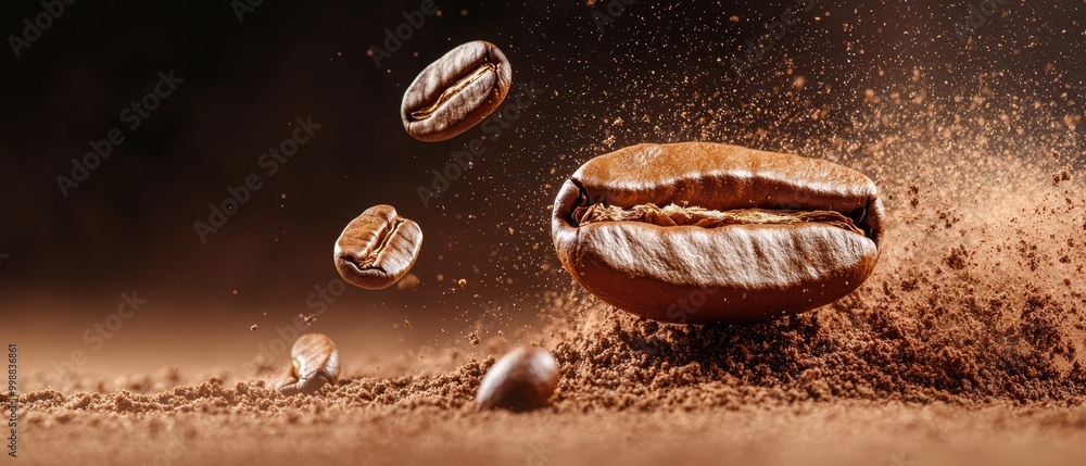 A slice of bread lands in a mound of sand among other bread slices, some cascading out from the top A slice of bread lands in a mound of sand among other bread slices, some cascading out from the top