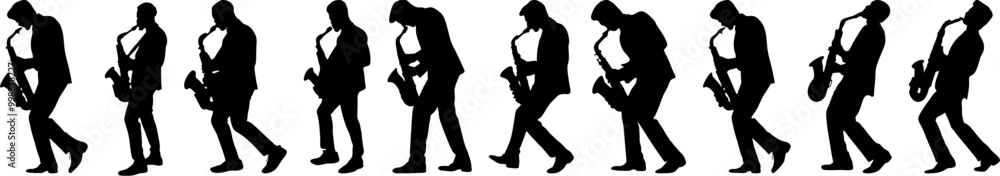 silhouette of a man playing the trumpet silhouette of a man playing the trumpet