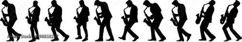 silhouette of a man playing the trumpet
