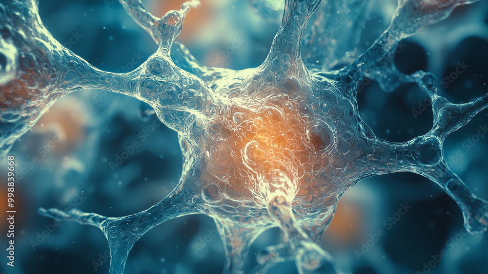 Macro zoom on Cell life seen closely - neuron, brain, nerve, cell, neural, biology, science, microscopic, nervous system, medical, synapse, nucleus, health, anatomy, tissue Macro zoom on Cell life seen closely - neuron, brain, nerve, cell, neural, biology, science, microscopic, nervous system, medical, synapse, nucleus, health, anatomy, tissue