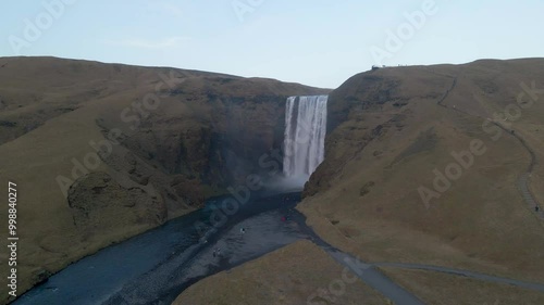 Nature's Power: Mesmerizing Icelandic Waterfal
