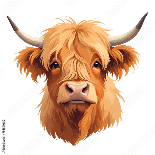 vector illustration of a bull